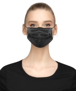 3-Ply Disposable Face Masks in Black