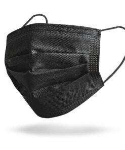 Alternative view of 3-Ply Disposable Face Masks in Black