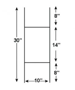 Alternative view of H-Stake 10" x  30"